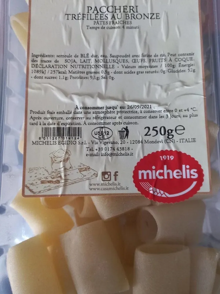 Paccheri Tréfilées au bronze