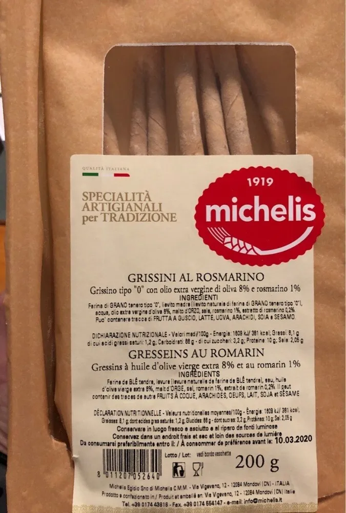 Grissini al rosmarino