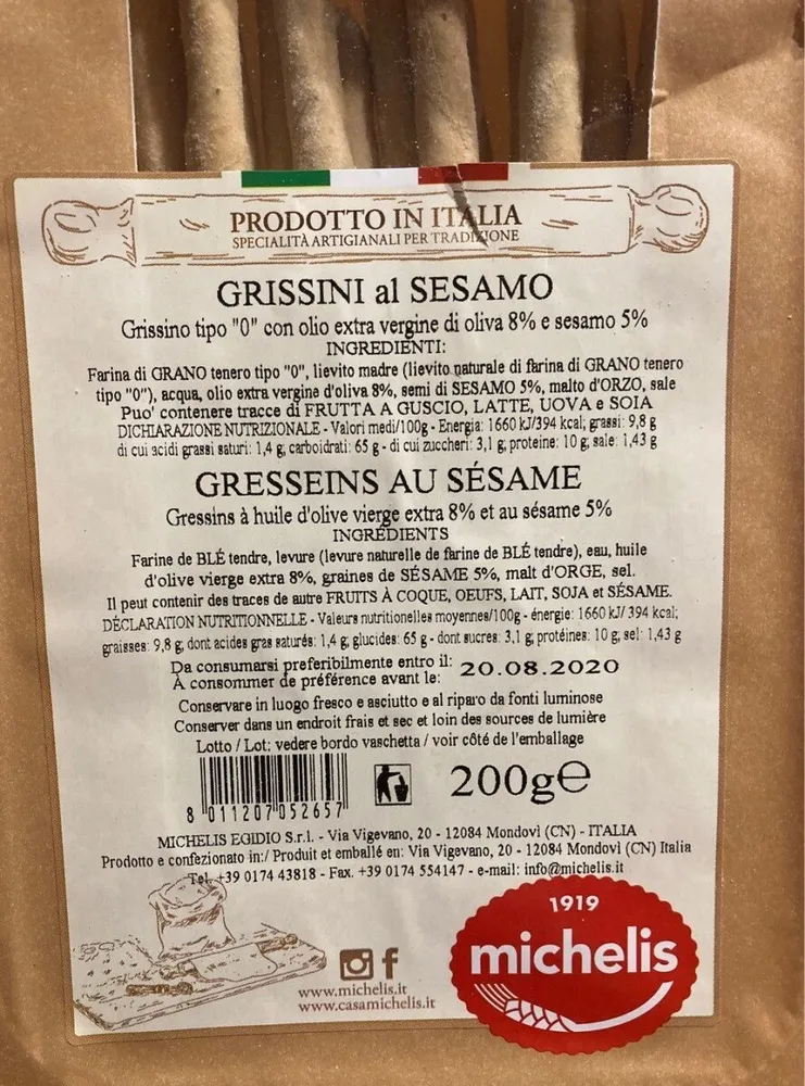 Grissini al sesamo