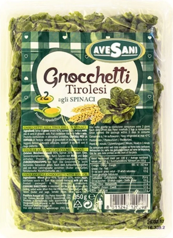 Gnocchetti tirolesi agli spinaci