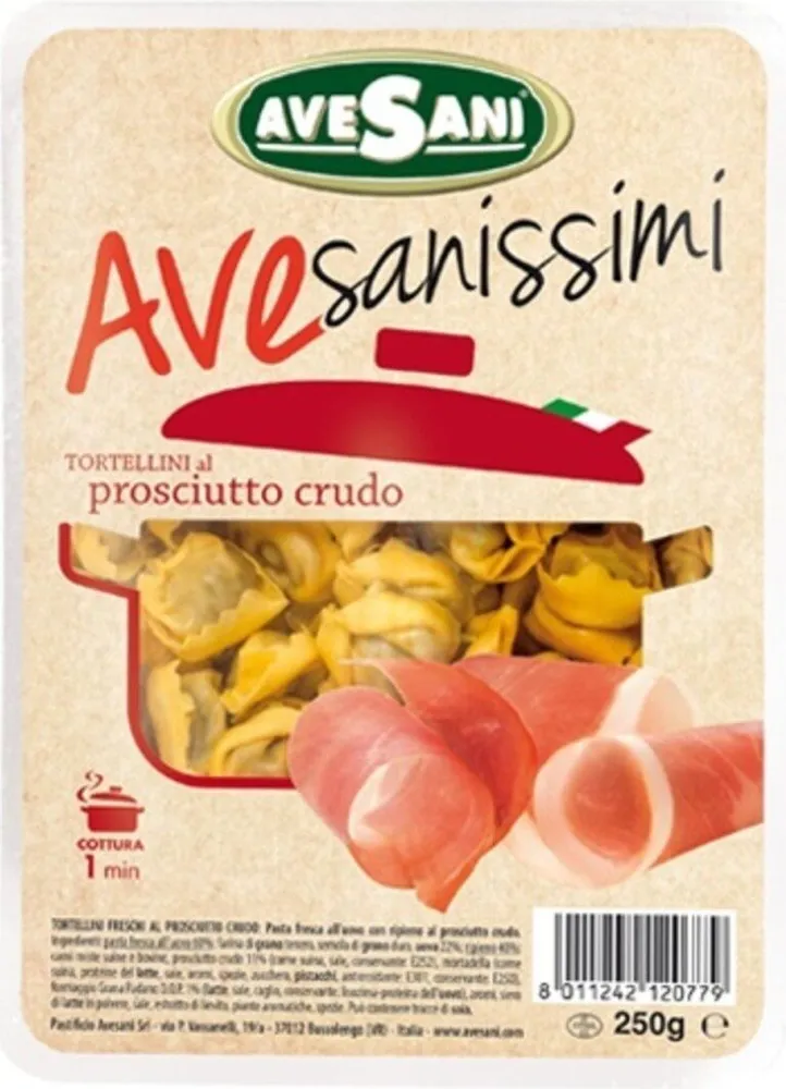 Avesanissimi tortellini al prosciutto crudo