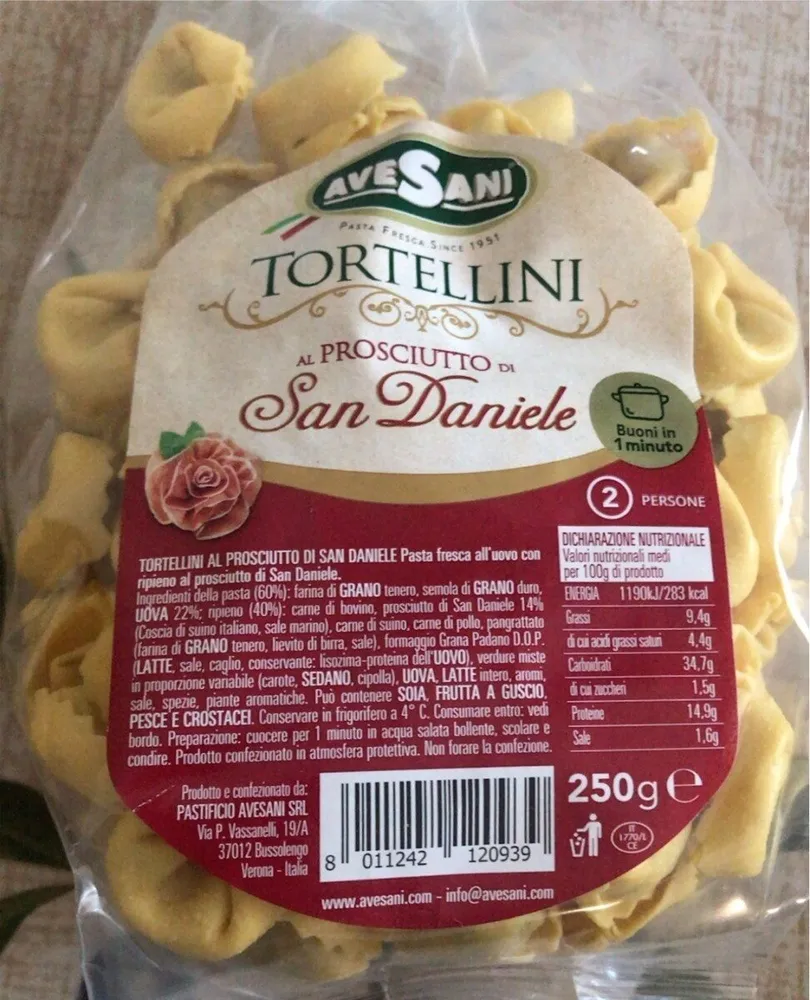 Tortellini al prosciutto san daniele