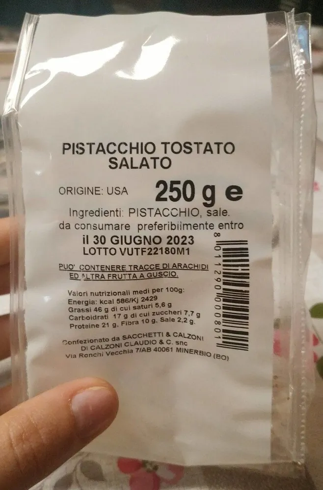 Pistacchio tostato salato