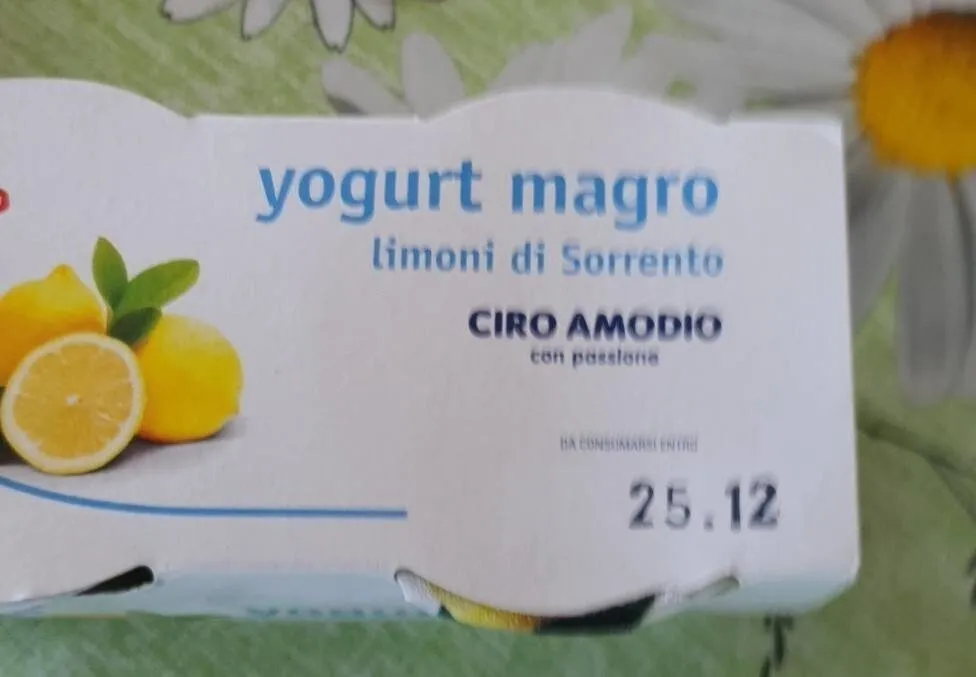 Yogurt magro limoni di Sorrento