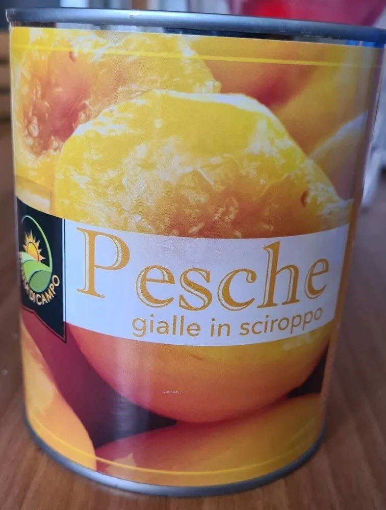 Pesche gialle in sciroppo