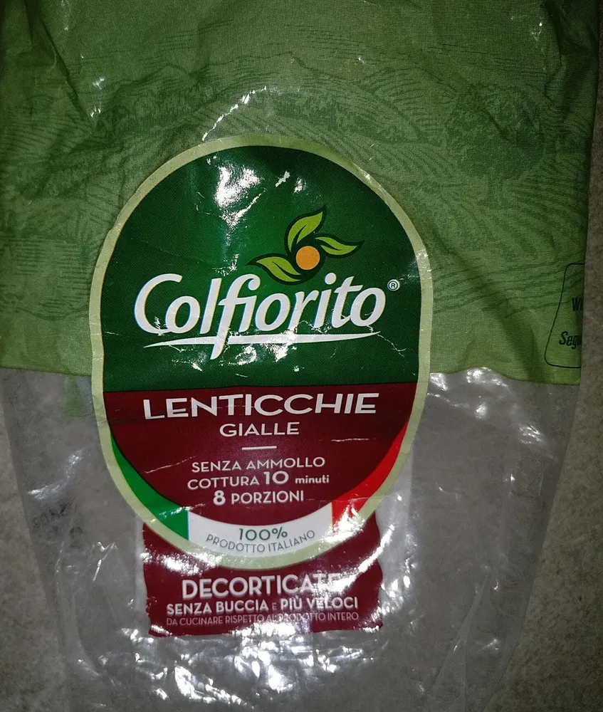 Lenticchie gialle decorticate