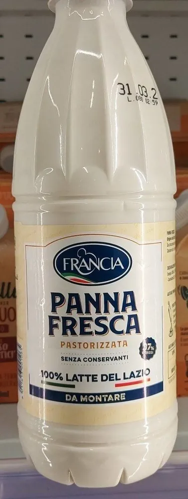 Panna fresca pastorizzata