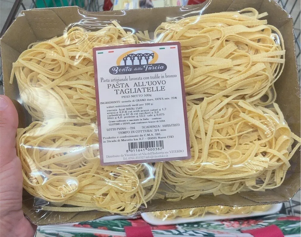 Pasta all’uovo tagliatelle