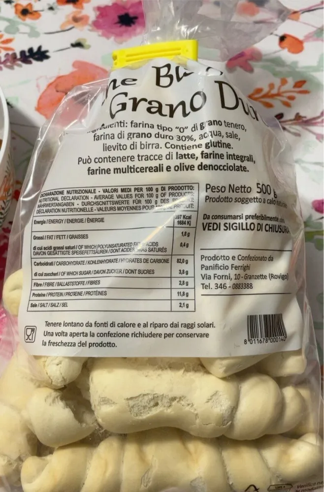 Pane biscotto con grano duro
