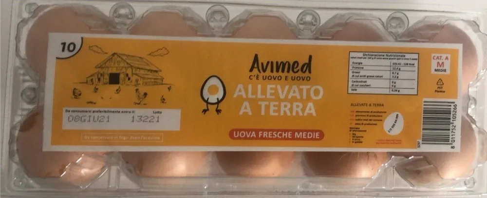 Uova fresche medie