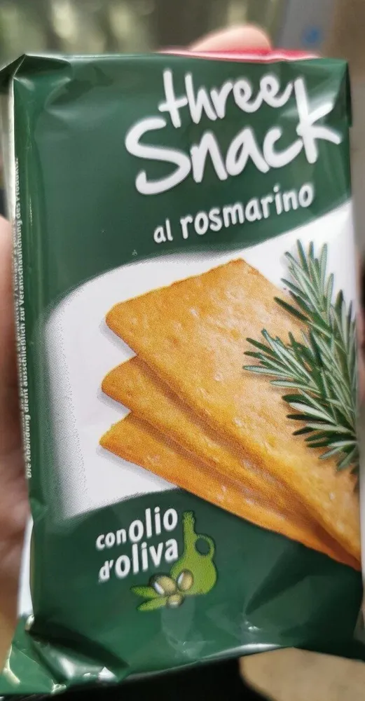 Three snack al rosmarino