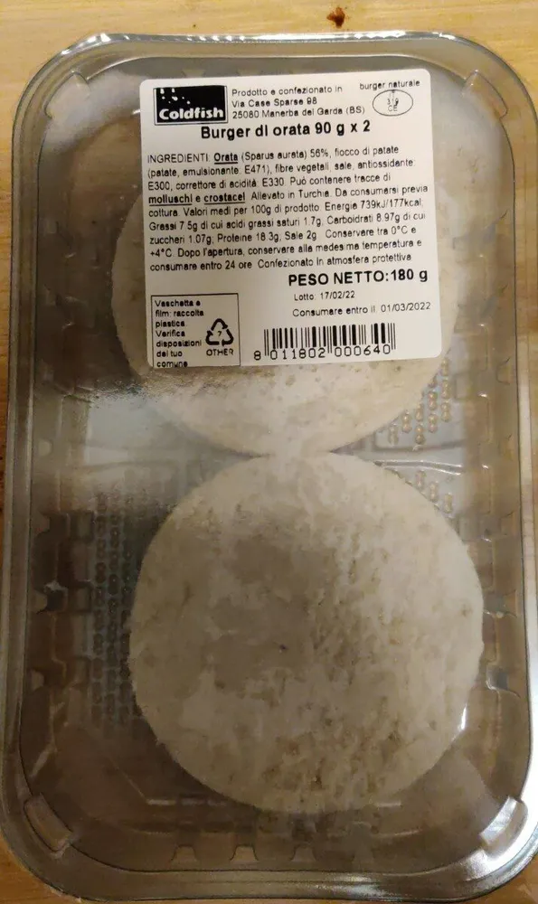 Burger di orata