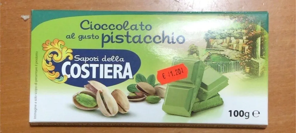 Cioccolato al gusto pistacchio