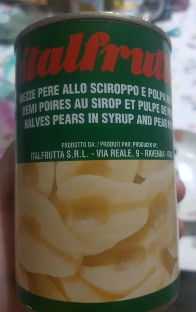 Tranche de poire au sirop