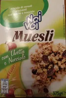 Muesli con uvetta e nocciole
