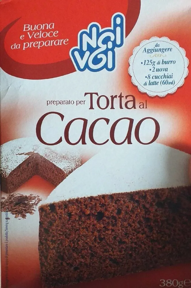 preparato per torta al cioccolato