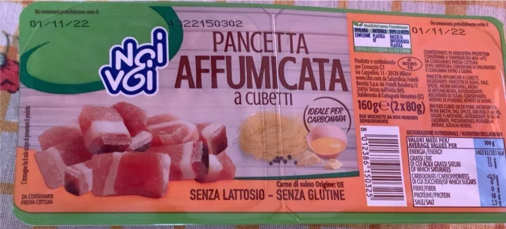 Pancetta affumicata a cubetti