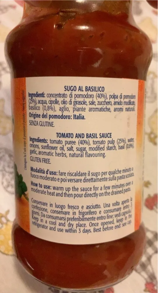 Sugo al basilico