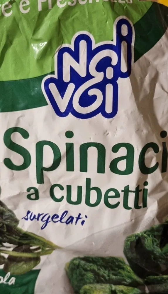 Spinaci a cubetti surgelati