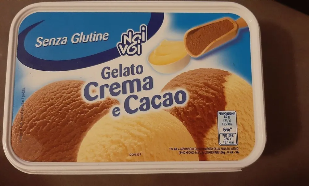 Gelato crema e cacao