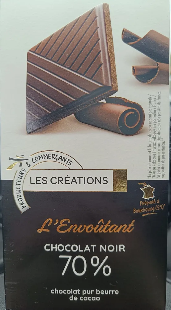 L’Envoûtant Chocolat noir 70%