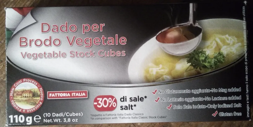 Dado per brodo vegetale. Vegetale stock cubes