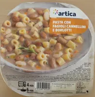 Pasta con fagioli cannellini e borlotti