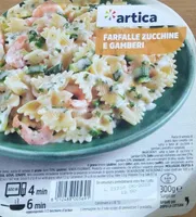 Farfalle zucchine e gamberi