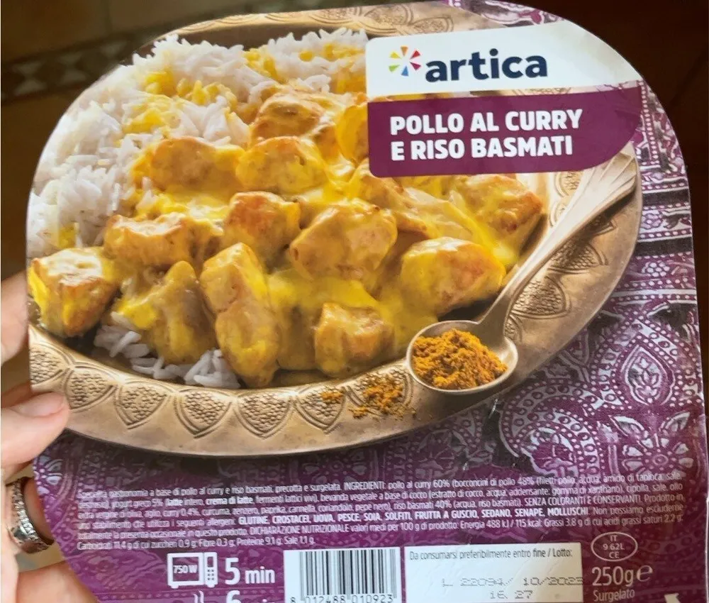 Pollo al curry e riso basmati