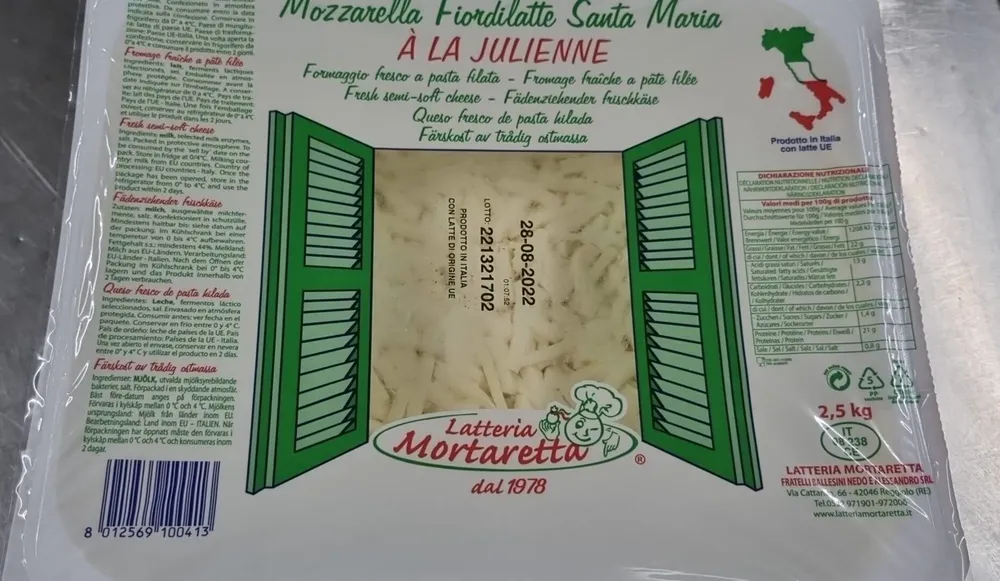 Mozzarella per pizza julien