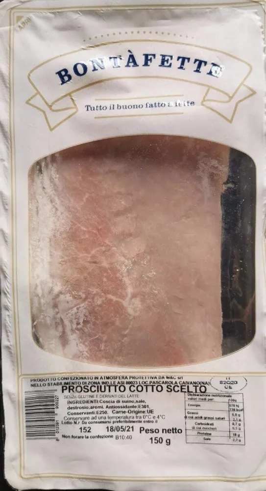 Prosciutto cotto scelto