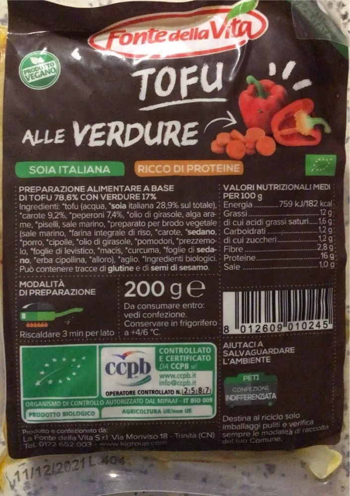 Tofu alle verdure