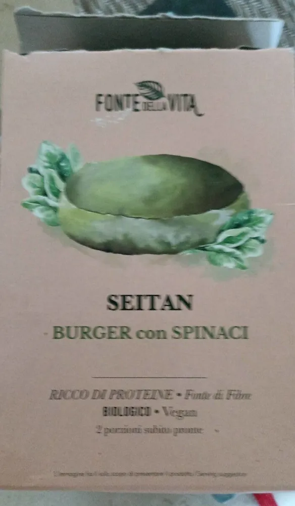 seitan Burger con spinaci