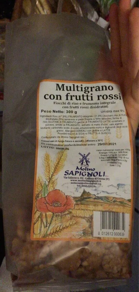 Multigrano con frutti rossi