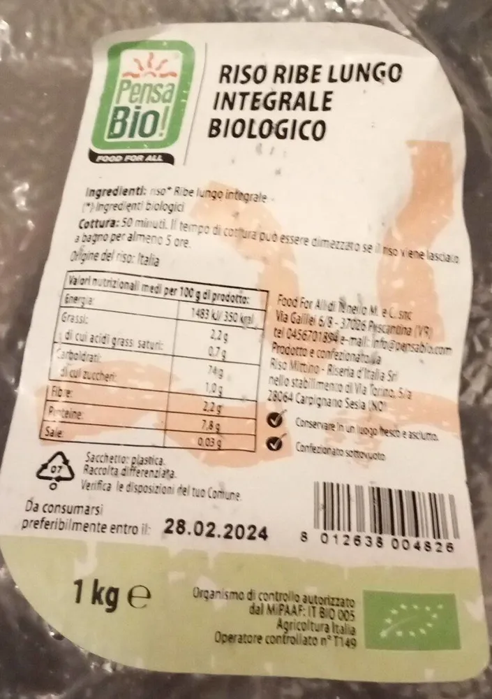 Riso ribe lungo integrale