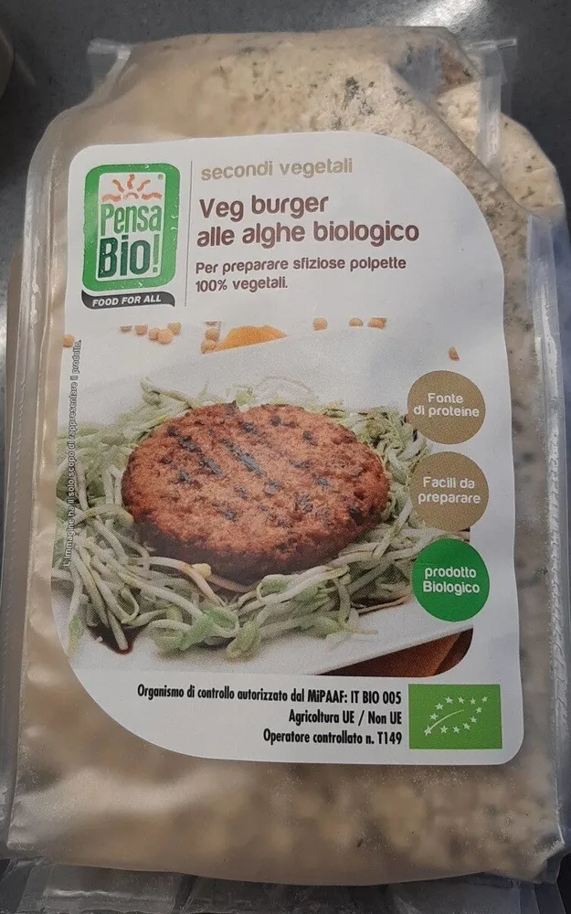 Veg burger alle alghe biologico
