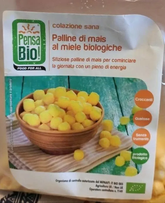 Palline di mais al miele biologiche