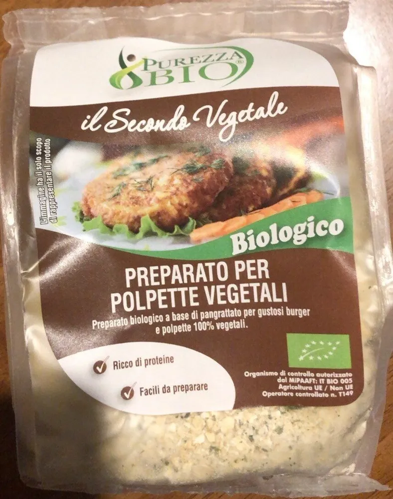 Preparato per polpette vegetali