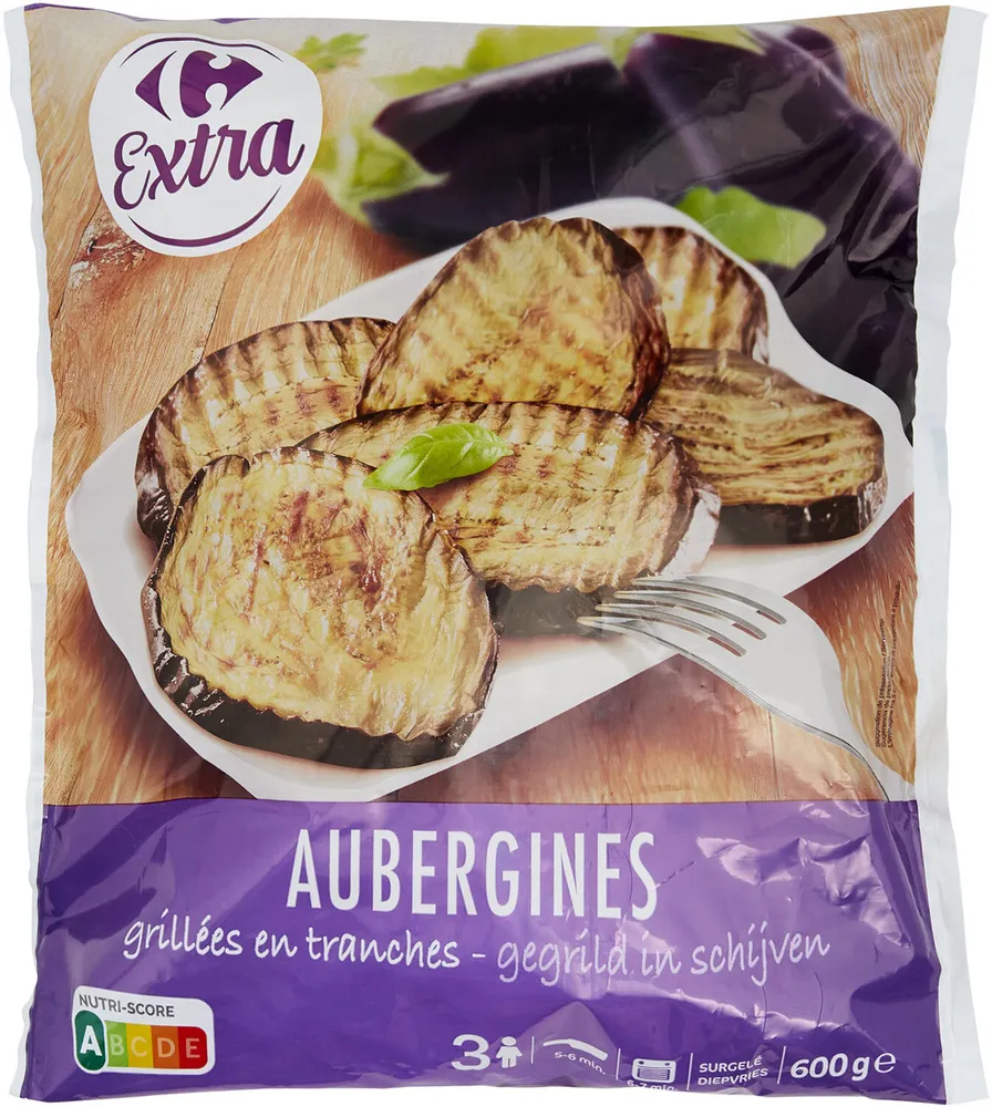 Aubergines grillées en tranches
