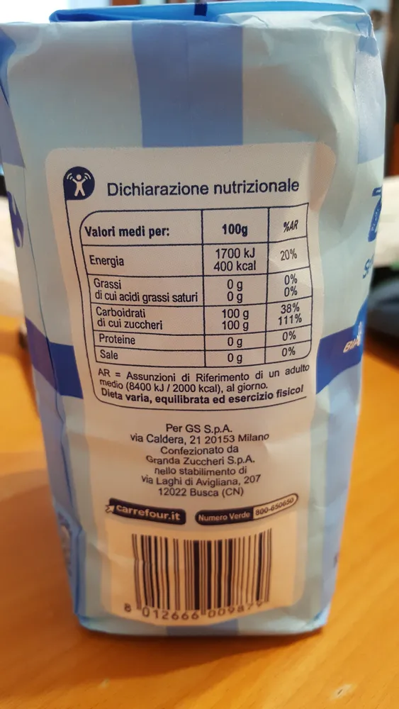 Zucchero Semolato