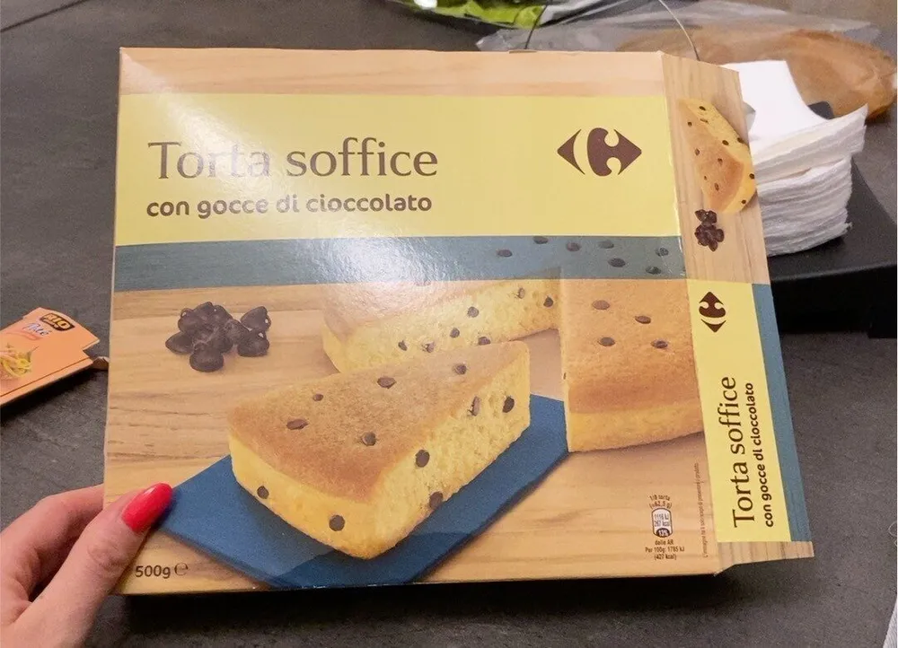 Torta soffice gocce cioccolato
