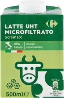 Latte uht microfiltrato scremato