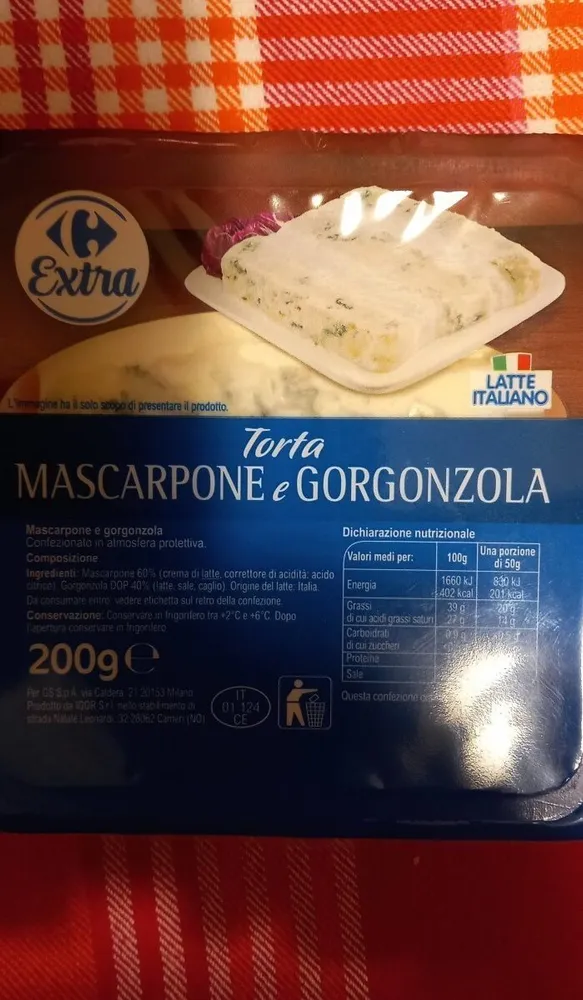 Torta mascarpone e gorgonzola