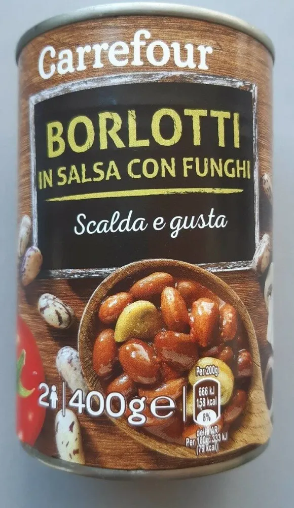 Borlotti in salsa con funghi