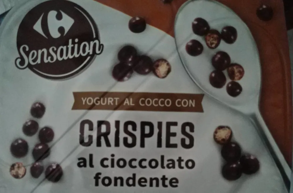 Yogurt al cocco con crispies al cioccolato fondente