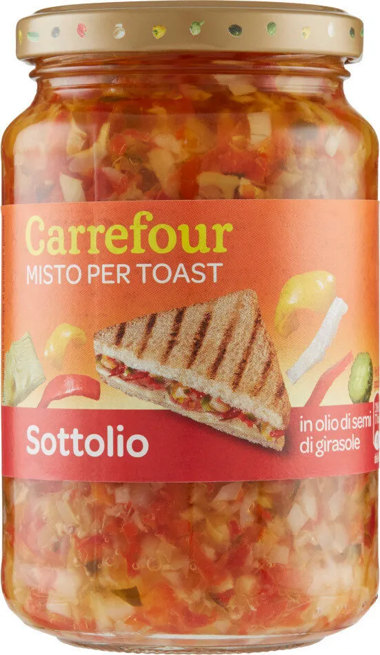 Sottolio misto per toast in olio di semi di girasole