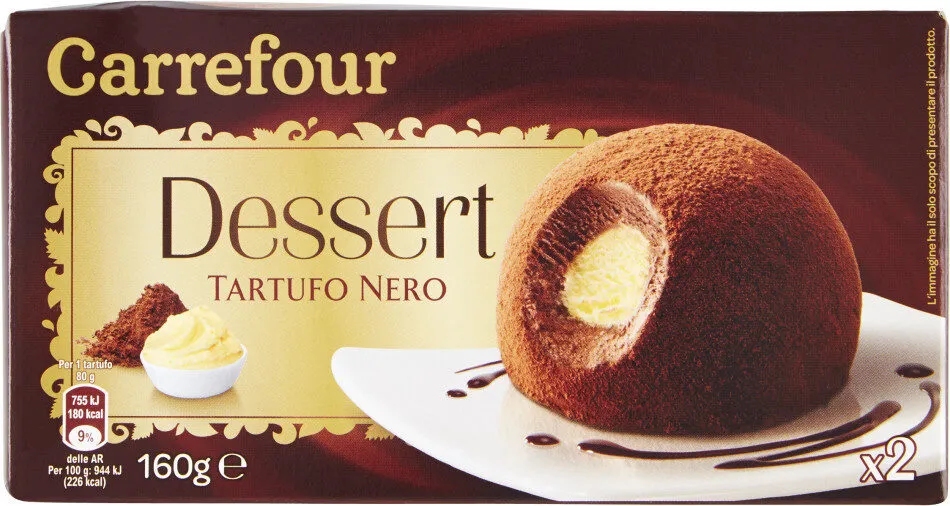 Dessert tartufo nero