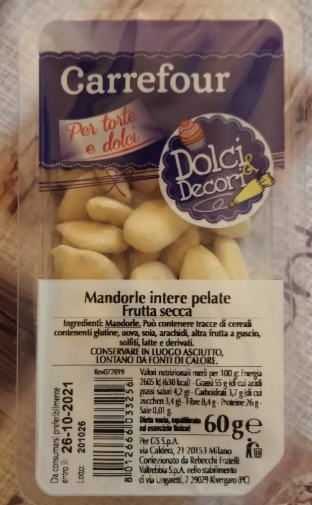 Mandorle intere pelate