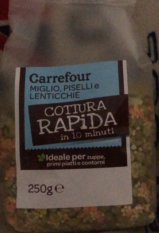 Miglio, piselli e lenticchie