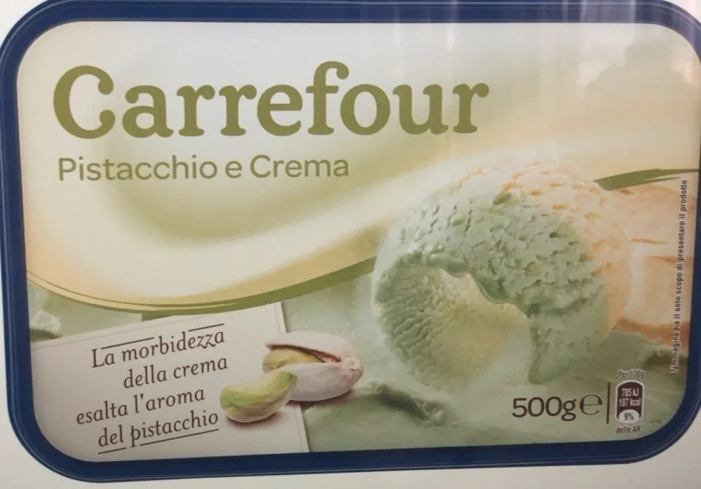 Gelato pistacchio e al gusto crema